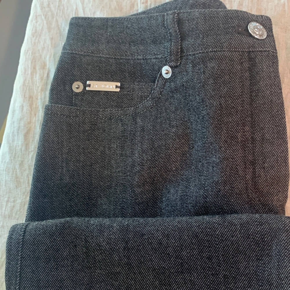 St. John Sport by Marie Gray Black Straight Leg Jeans - Picture 11 of 11